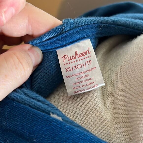 Pusheen Cat Velour “Cosmic” Hoodie Navy Royal Blue Sweatshirt Size Extra Small - Picture 3 of 5